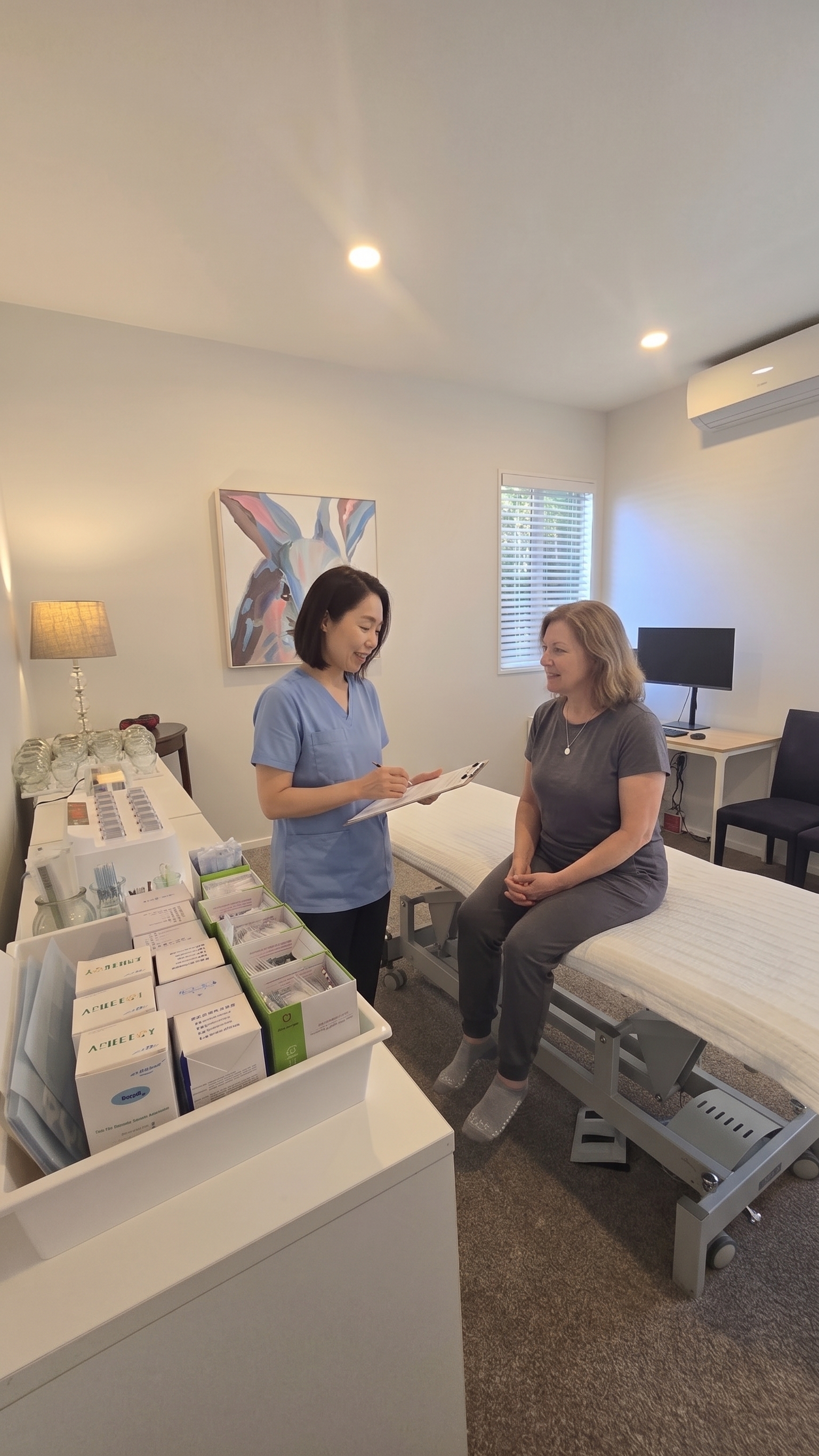 Sun consulting with a patient at RootCare